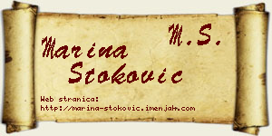Marina Stoković vizit kartica